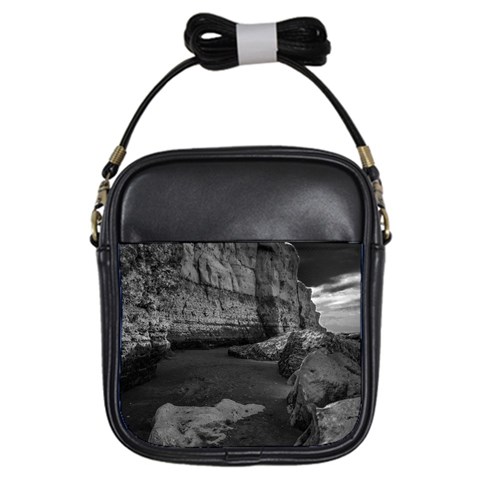 Timeless Shores, Las grutas beach, Rio negro, Argentina Girls Sling Bag from ArtsNow.com Front