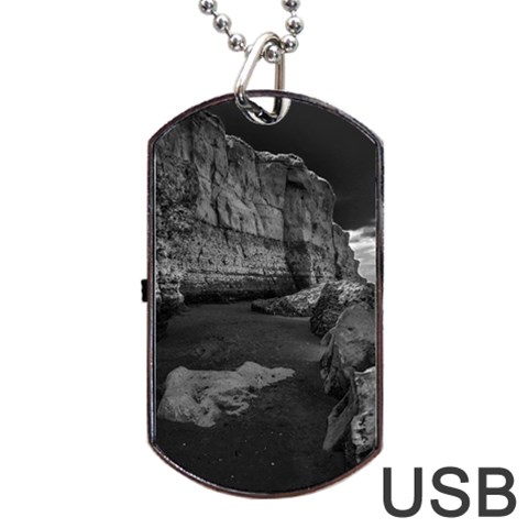 Timeless Shores, Las grutas beach, Rio negro, Argentina Dog Tag USB Flash (One Side) from ArtsNow.com Front