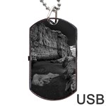 Timeless Shores, Las grutas beach, Rio negro, Argentina Dog Tag USB Flash (One Side)