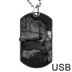 Timeless Shores, Las grutas beach, Rio negro, Argentina Dog Tag USB Flash (Two Sides) from ArtsNow.com Front