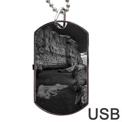 Timeless Shores, Las grutas beach, Rio negro, Argentina Dog Tag USB Flash (Two Sides) from ArtsNow.com Back