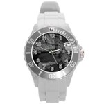 Timeless Shores, Las grutas beach, Rio negro, Argentina Round Plastic Sport Watch (L)