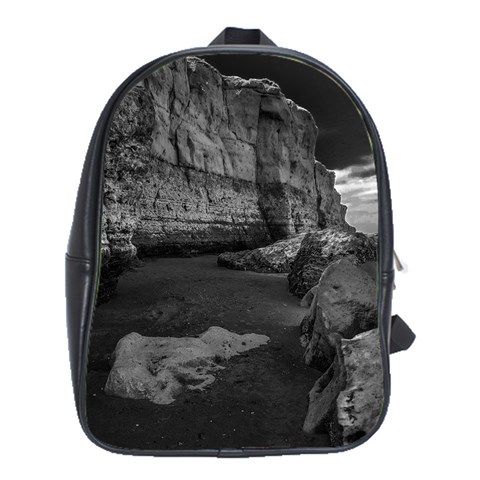 Timeless Shores, Las grutas beach, Rio negro, Argentina School Bag (XL) from ArtsNow.com Front