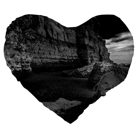 Timeless Shores, Las grutas beach, Rio negro, Argentina Large 19  Premium Heart Shape Cushions from ArtsNow.com Front