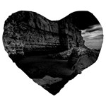 Timeless Shores, Las grutas beach, Rio negro, Argentina Large 19  Premium Heart Shape Cushions