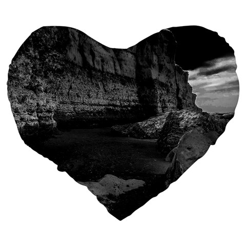 Timeless Shores, Las grutas beach, Rio negro, Argentina Large 19  Premium Heart Shape Cushions from ArtsNow.com Back