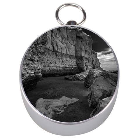 Timeless Shores, Las grutas beach, Rio negro, Argentina Silver Compasses from ArtsNow.com Front