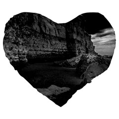 Timeless Shores, Las grutas beach, Rio negro, Argentina Large 19  Premium Flano Heart Shape Cushions from ArtsNow.com Front