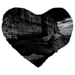 Timeless Shores, Las grutas beach, Rio negro, Argentina Large 19  Premium Flano Heart Shape Cushions