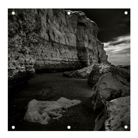 Timeless Shores, Las grutas beach, Rio negro, Argentina Banner and Sign 4  x 4  from ArtsNow.com Front