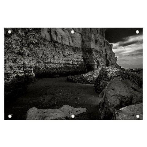 Timeless Shores, Las grutas beach, Rio negro, Argentina Banner and Sign 6  x 4  from ArtsNow.com Front