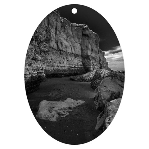 Timeless Shores, Las grutas beach, Rio negro, Argentina UV Print Acrylic Ornament Oval from ArtsNow.com Front