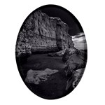 Timeless Shores, Las grutas beach, Rio negro, Argentina Oval Glass Fridge Magnet (4 pack)