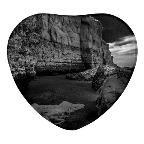 Timeless Shores, Las grutas beach, Rio negro, Argentina Heart Glass Fridge Magnet (4 pack) from ArtsNow.com Front