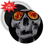 Gothic Elegance, Ironic Dark Art (AI) 3  Magnets (10 pack) 