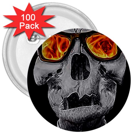 Gothic Elegance, Ironic Dark Art (AI) 3  Buttons (100 pack)  from ArtsNow.com Front