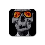 Gothic Elegance, Ironic Dark Art (AI) Rubber Coaster (Square)