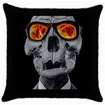 Gothic Elegance, Ironic Dark Art (AI) Throw Pillow Case (Black)