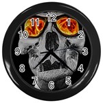 Gothic Elegance, Ironic Dark Art (AI) Wall Clock (Black)