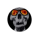 Gothic Elegance, Ironic Dark Art (AI) Rubber Coaster (Round)