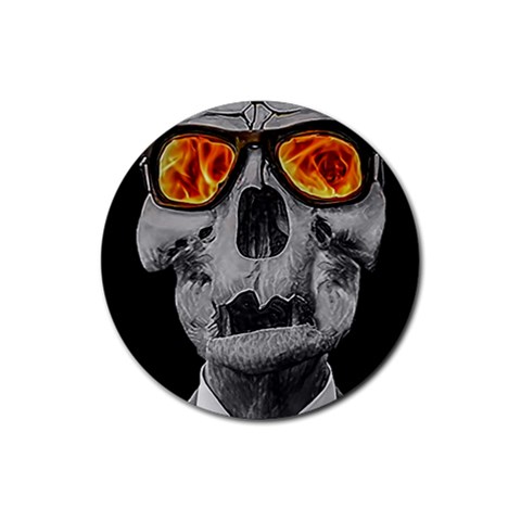 Gothic Elegance, Ironic Dark Art (AI) Rubber Round Coaster (4 pack) from ArtsNow.com Front