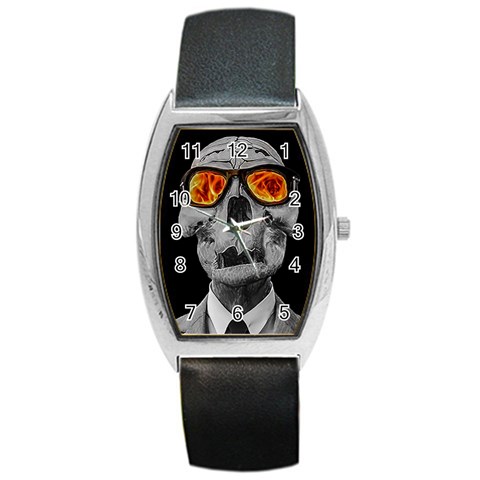 Gothic Elegance, Ironic Dark Art (AI) Barrel Style Metal Watch from ArtsNow.com Front