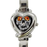 Gothic Elegance, Ironic Dark Art (AI) Heart Italian Charm Watch