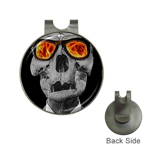 Gothic Elegance, Ironic Dark Art (AI) Hat Clips with Golf Markers from ArtsNow.com Front