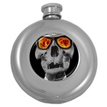 Gothic Elegance, Ironic Dark Art (AI) Round Hip Flask (5 oz)