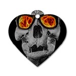 Gothic Elegance, Ironic Dark Art (AI) Dog Tag Heart (One Side)