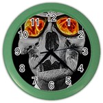 Gothic Elegance, Ironic Dark Art (AI) Color Wall Clock