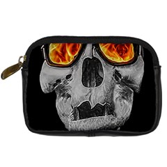 Gothic Elegance, Ironic Dark Art (AI) Digital Camera Leather Case from ArtsNow.com Front