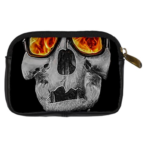 Gothic Elegance, Ironic Dark Art (AI) Digital Camera Leather Case from ArtsNow.com Back