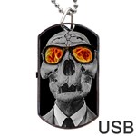 Gothic Elegance, Ironic Dark Art (AI) Dog Tag USB Flash (Two Sides)