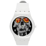 Gothic Elegance, Ironic Dark Art (AI) Round Plastic Sport Watch (M)