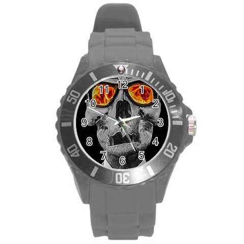 Gothic Elegance, Ironic Dark Art (AI) Round Plastic Sport Watch (L) from ArtsNow.com Front