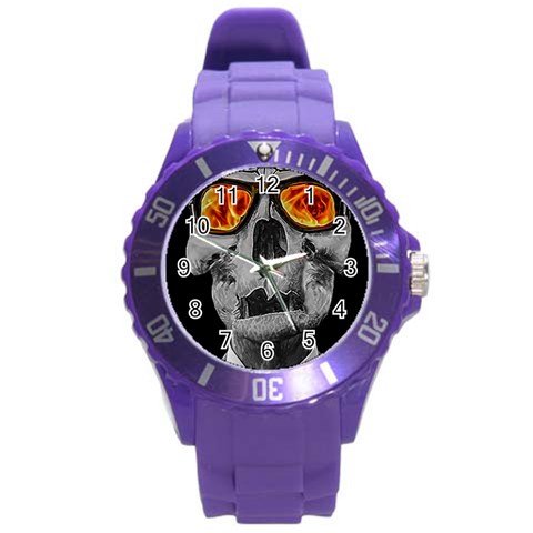 Gothic Elegance, Ironic Dark Art (AI) Round Plastic Sport Watch (L) from ArtsNow.com Front