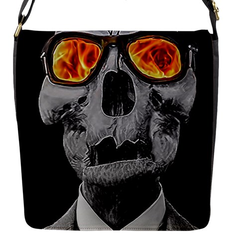 Gothic Elegance, Ironic Dark Art (AI) Flap Closure Messenger Bag (S) from ArtsNow.com Front