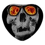 Gothic Elegance, Ironic Dark Art (AI) Heart Glass Fridge Magnet (4 pack)