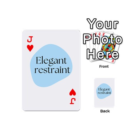 Jack Elegant Restraint 20240825 172511 0000 Playing Cards 54 Designs (Mini) from ArtsNow.com Front - HeartJ