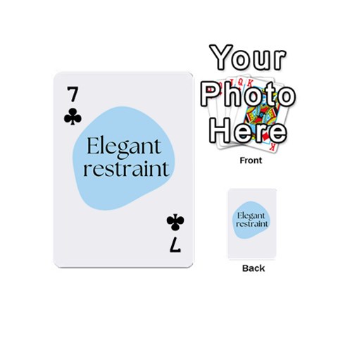 Elegant Restraint 20240825 172511 0000 Playing Cards 54 Designs (Mini) from ArtsNow.com Front - Club7