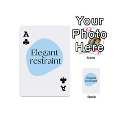 Ace Elegant Restraint 20240825 172511 0000 Playing Cards 54 Designs (Mini) from ArtsNow.com Front - ClubA