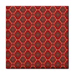 Illustrations Ajrak Abstract Design Pattern Tile Coaster