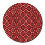 Illustrations Ajrak Abstract Design Pattern Round Mousepad