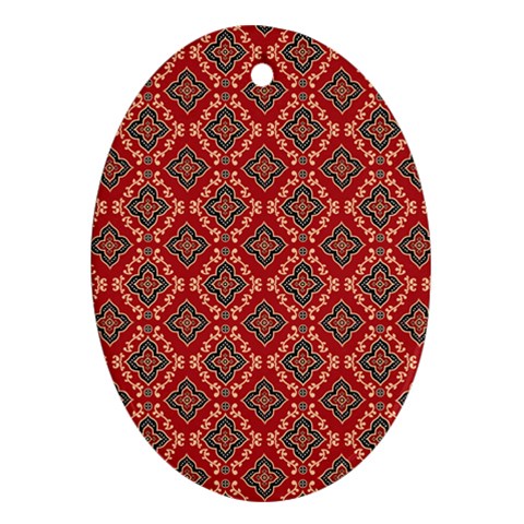 Illustrations Ajrak Abstract Design Pattern Ornament (Oval) from ArtsNow.com Front