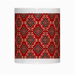 Illustrations Ajrak Abstract Design Pattern White Mug from ArtsNow.com Center