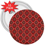 Illustrations Ajrak Abstract Design Pattern 3  Buttons (10 pack) 