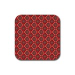 Illustrations Ajrak Abstract Design Pattern Rubber Coaster (Square)