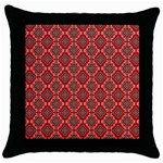 Illustrations Ajrak Abstract Design Pattern Throw Pillow Case (Black)