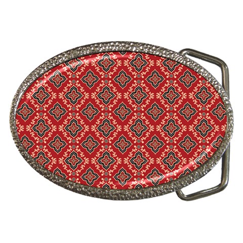 Illustrations Ajrak Abstract Design Pattern Belt Buckles from ArtsNow.com Front